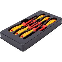Набор отвёрток KNIPEX VDE, тонкие, 6 предметов, SL2.5/4, PlusMinus PH/S PZ/S 1/2 KN-002012V05