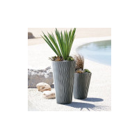 Кашпо для цветов Prosperplast SANDY SLIM 18 и 45 л, серое DPSP400-405U