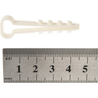 Дюбель-хомут для крепления прямоугольного кабеля КРЕП-КОМП цвет-белый 10х5 100шт дх105