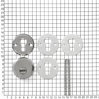 Накладная декоративная броненакладка DOORLOCK DL DEF5512 SN матовый никель, А=53-82мм 73371
