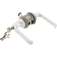 Замок с ручкой HOPPE HCS A113S London KEY/KEY F11 серебристая, без фальца, A=35-45mm, backset 60мм 65420