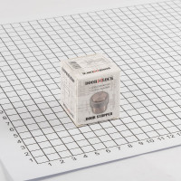 Дверной упор DOORLOCK DL DS004 SS нержавеющая сталь, 30/35мм, высота 40мм, серая резина 74233