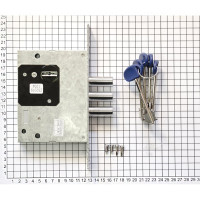 Корпус сувальдного замка DOORLOCK DL9257K/Z/60мм, 5 ключей, хромированная фронтальная планка 28х220мм, диаметр ригелей 16мм 75334