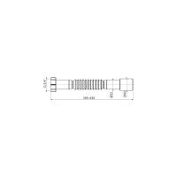 Гофра с гайкой Alcadrain A750 1 1/4"x32/40, L-390-830 мм 00051712