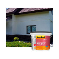 Краска MARSHALL AKRIKOR фасадная, структурная, Баз BW, 9 л 5248859
