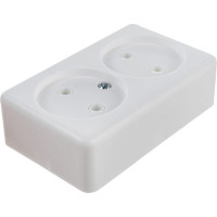 Розетка SVET откр.уст. 2-мест. РА16-008 90 SV0925-0141