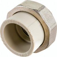 Комбинированная муфта VALFEX PP-R серая, разъем 32х3/4 дюйма ВР 10155220Г 127-1035