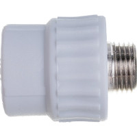 Комбинированная муфта VALFEX PP-R белая, 25х1/2 дюйма НР 10130125 127-0240