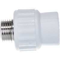 Комбинированная муфта VALFEX PP-R белая, 20х1/2 дюйма НР 10130020 127-0238