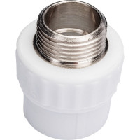 Комбинированная муфта VALFEX PP-R белая, 20х3/4 дюйма НР 10130120 127-0239