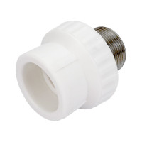 Комбинированная муфта VALFEX PP-R белая, под ключ 50х1 1/2 дюйма НР 10135050 127-0253