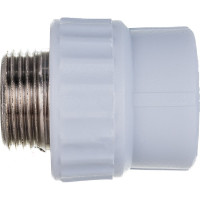 Комбинированная муфта VALFEX PP-R белая, 25х3/4 дюйма НР 10130025 127-0241