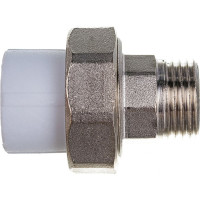 Комбинированная муфта VALFEX PP-R белая, разъем 20х1/2 дюйма НР 10156015 127-0220