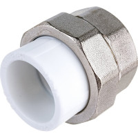 Комбинированная муфта VALFEX PP-R белая, разъем 32х1 1/4 дюйма ВР 10155132 127-0216