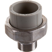 Комбинированная муфта VALFEX PP-R серая, разъем 32х3/4 дюйма НР 10156220Г 127-0347