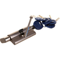 Цилиндр DOORLOCK V K2300AB N серия Variant, никелированный, 35x35 мм, кл/пов. кнопка, 5 перф.ключей 79090