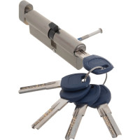 Цилиндр DOORLOCK V K2300AB N серия Variant, никелированный, 40xK50 мм, кл/пов. кнопка, 5 перф.ключей 79096