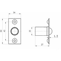 Шариковая защелка Brante арт. 611 606651
