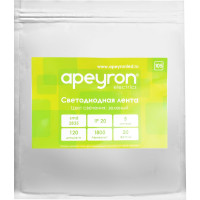 Светодиодная лента APEYRON 12В, 20Вт/м, smd2835, 120д/м, IP20, зеленый 105