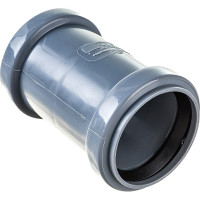 Канализационная соединительная муфта RTP с перегородкой, 50 мм, серая 36700