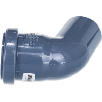 Канализационный отвод RTP 50 мм, 67 градусов, серый 36663