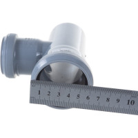 Канализационный тройник RTP D 50х40 мм, 87 град, серый 36568