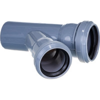 Канализационный тройник RTP D 50х40 мм, 45 град, серый 36569