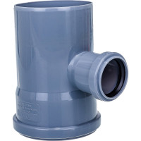 Канализационный тройник RTP D 110х50 мм, 87 град, серый 36572