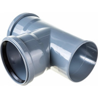 Канализационный тройник RTP D 110х110 мм, 87 град, серый 36574