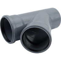 Канализационный тройник RTP D 110х110 мм, 45 град, серый 36575