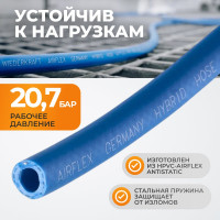 Шланг окрасочный AIRFLEX 100 м для подключения краскопульта WIEDERKRAFT WDK-65900
