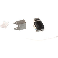 Модуль Keystone NETLAN категория 5e, RJ45/8P8C, экранированный, металлик, 10шт. EC-UKJ-SD2-MT-10