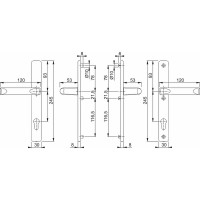 Профильный гарнитур HOPPE 113/2246 London PZ92 RAL9016 белый цвет 57-62 мм 65572