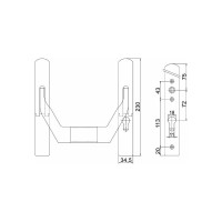 Механизм антипаник бара NEMEF 3640/1 PZ72/92mm черный пластик без внеш. ручки и балки 69289