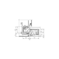 Скрытая петля SIMONSWERK Tectus TE 541 3D FVZ F1 полиэфирное покрытие под матовый хром, вес полотна до 100 кг 67575