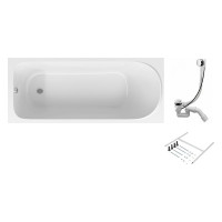 Акриловая ванна AM.PM Sense 150х70 см, с каркасом, со сливом-переливом W75A-150-070W-KL