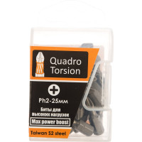 Бита (25 шт; PH2; 25 мм; 1/4" C6.3) Quadro Torsion 410225