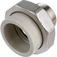 Комбинированная муфта VALFEX  PP-R серая, разъемная Дн50х1 1/2 НР 10156040Г 127-0351