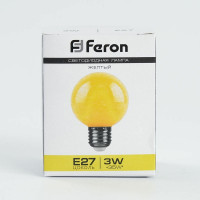 Светодиодная лампа FERON, 230V, E27, LB-371, желтый 25904