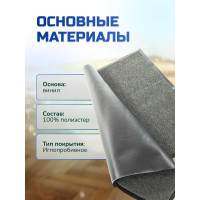 Влаговпитывающий коврик In'Loran 90x150 см., КОМФОРТ, серый,  20-9154