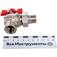 Шаровой кран IVANCI Superior угловой с разъемным соед, бабочка, внутренняя/наружная резьба 1/2" IVC.100228.N.03