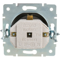 Розетка Lezard, KARINA, с/з, с крышкой, керамика, чёрный бархат, 707-4288-123