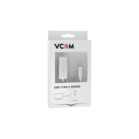 Кабель-адаптер VCOM USB 3.1 Type-C/m - DisplayPort/f, 3840x216060Hz, 10Gbps, Aluminum Shell, 0,15m CU422M