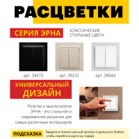 Выключатель STEKKER 2-клавишный, 220V, 10А, серия Эрна, белый, PSW10-9004-01 39044