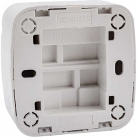 Одноклавишный выключатель STEKKER открытой установки, 250В 10А, с подсветкой Basic PSW10-31-20 39029
