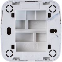 Двухклавишный выключатель STEKKER открытой установки 250В 10А с подсветкой Basic PSW10-32-20 39030