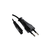 Кабель для аудио-видео техники Telecom IEC-320-C7 - розетка 220V, 2-pin, черный TP228-1.8-B