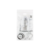 Телевизионный кабель Cablexpert Coaxial, M/F, белый, 5м CCV-515-W-5M
