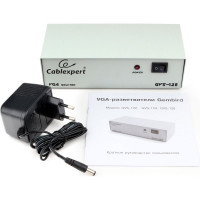 Разветвитель Cablexpert VGA HD, 15F/8x15F, 1 компьютер - 8 мониторов, каскадируемый GVS128