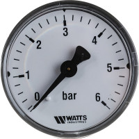 Аксиальный манометр Watts F+R100 0-6 bar, корпус 50 мм 10008092
